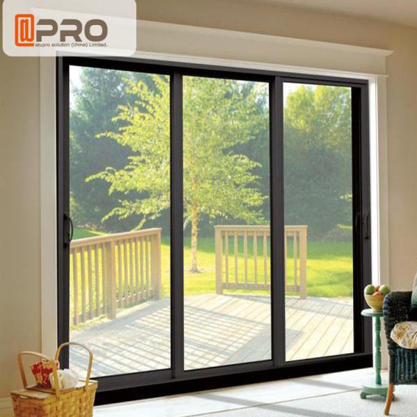 Aluminum Tempered Glass Entry Sliding Door Commercial Customized Size aluminium sliding door rollers sliding mesh doors