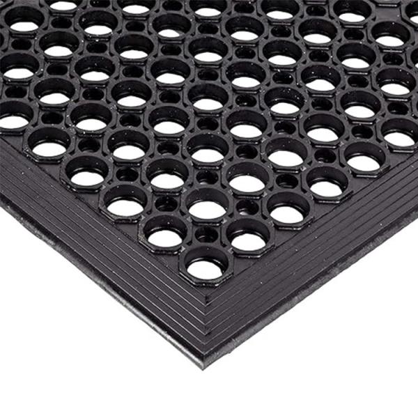 E-Purchasing Brands Anti-Slip Ring Drainage Safety Rubber Mat With Beveled Edge For Outdoor Kitchen Factory