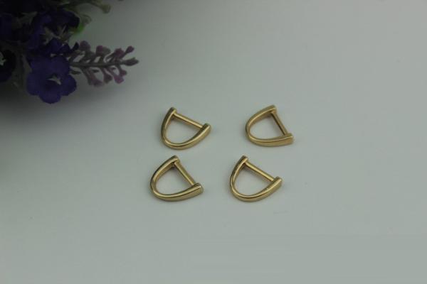 China factory design backpack metal d buckle,zinc alloy light gold metal d ring 10mm