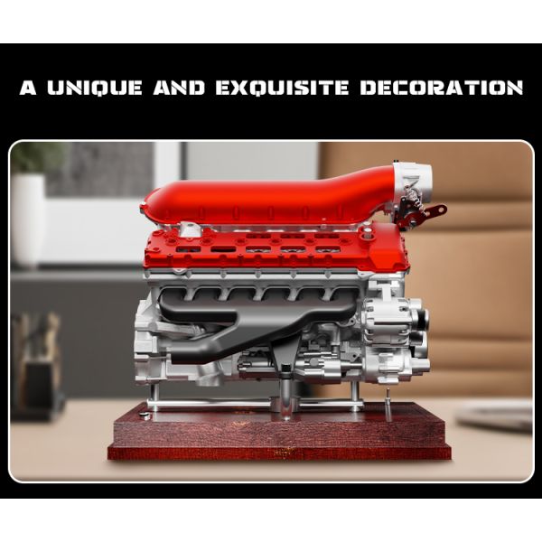 V12 Twelve Cylinder Engine Model, All Metal Assembled And Assembled, Can Start Mini Engine Toy
