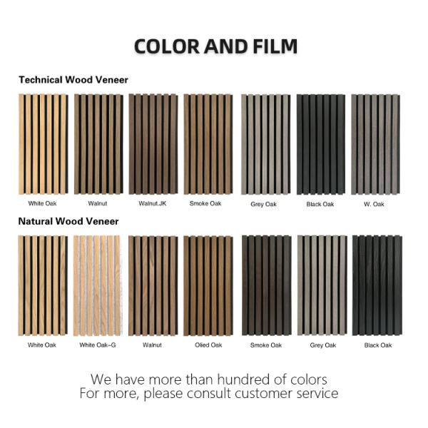 Modern Wood Slat Acoustic Panels for Home Office or Studio Soundproof Decorative Wall Cladding for Interior Design