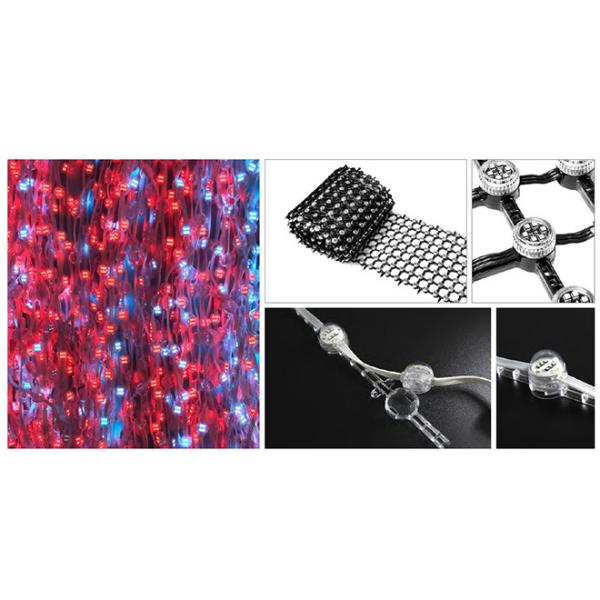 M6 High Resolution Lightweighted LED Mesh Facade 6* SMD3535 Pixel Configuration