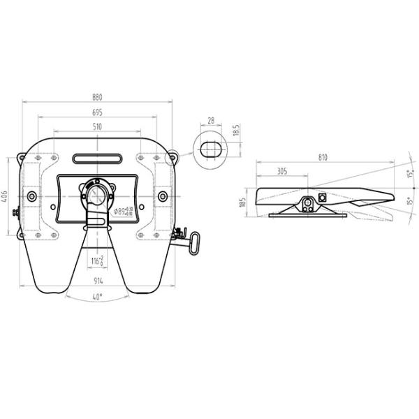 Trailer Hitch Parts 3.5 Inch Fifth Wheel Plate Heavy Duty Truck