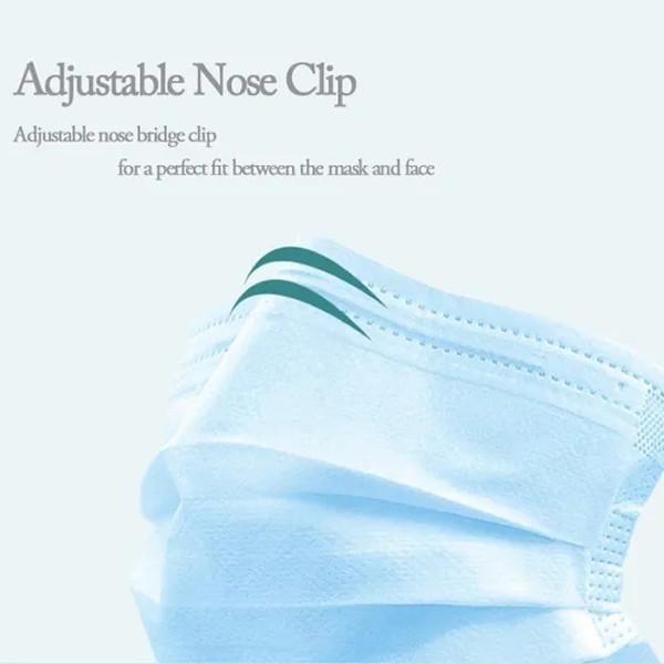 Disposable 2 Ply Face Mask Protection Against Virus With Elastic Ear Loop