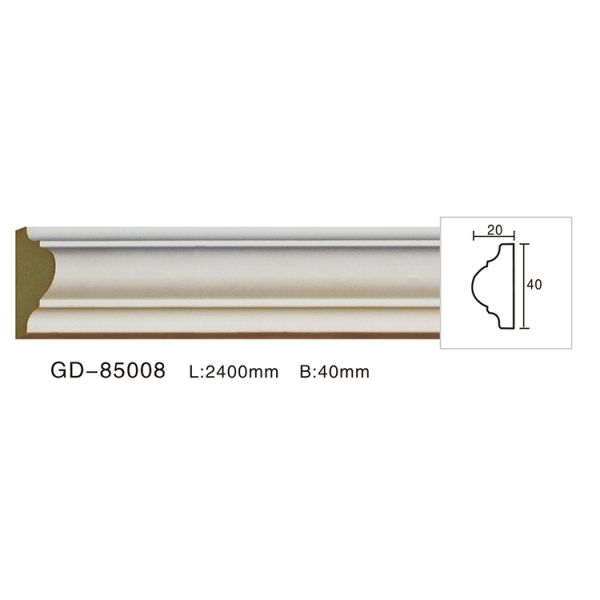 GD-85008 Hot-Sale Pu Foam Flat Fireproof Architectural Corner Mouldings For Church
