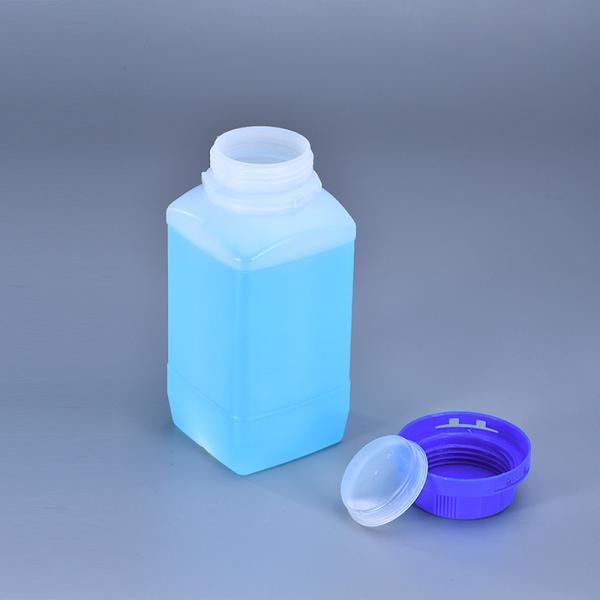 HDPE Quadrado Botalhas de plástico de laboratório Bioquímica Medicina Impressão de etiquetas personalizadas