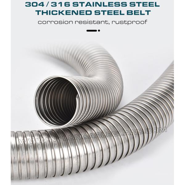 316 Stainless Steel Flexible Corrugated Pipe DN20 (Ø24.3mm x Ø20mm) 50M/Reel for Protection of Cables or Wires 304/316 Stainless Steel Flexible Corrugated Conduit DN20 (Ø20mm x Ø24.3mm) 50M/Reel for Protecting Wires or Cables
