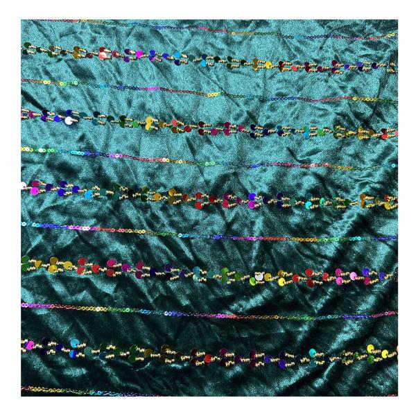 Afrian Flannel Flower Peacock Embellished Shiny Bling Bling Spangle Lace Bead Hand Sequin Embroidery Fabric