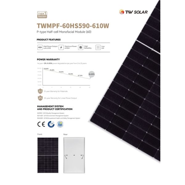 EU Warehouse in Stock Tongwei  LONGI  JA  Risen Solar Panel  400-600W House  Solar Panel Terrace Roof  for Home Electricity