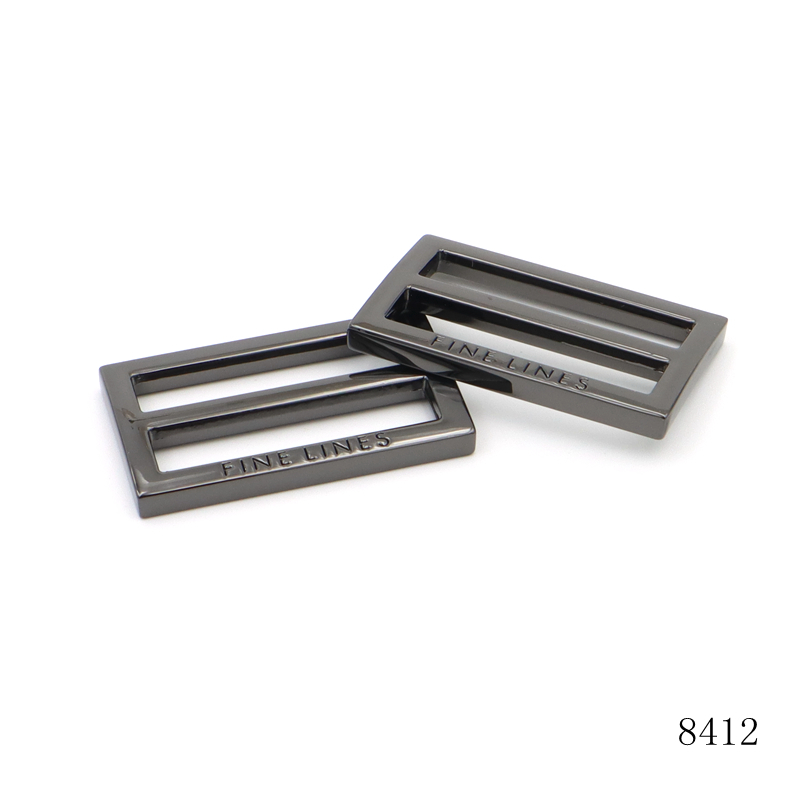38mm Metal Strap Adjusters Gunmetal Black Metal Slider Buckles