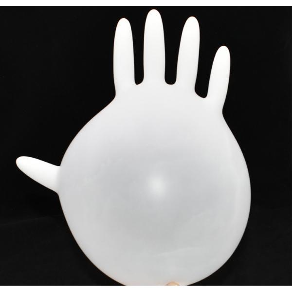 Natural White Sterile Latex Surgical Gloves Left / Right Hand With Rolled Rim