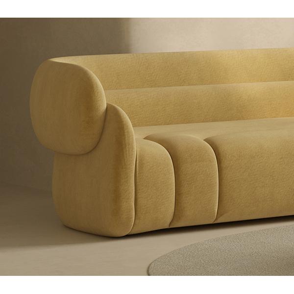 Flannel Fabric 3 Seat Velvet Modern Suit Sofa For Bedroom