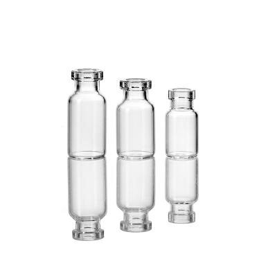 Frasco de vidro tubular de borosilicato neutro âmbar transparente de 3 ml com resistência hidrolítica superior