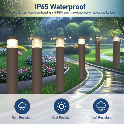 Modern Custom Landscape Bollard Light Waterproof Ip65 24W 3CCT Adjustable Outdoor Bollard Garden Light For Garden
