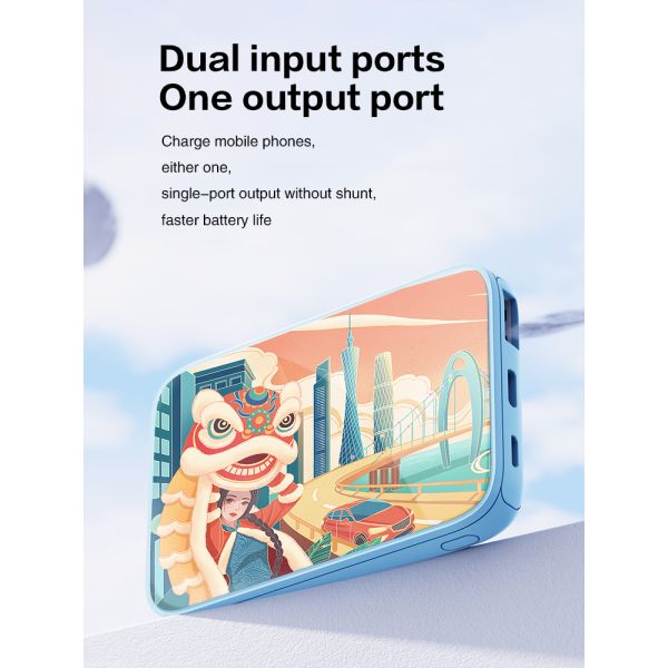 Portable Ultra Slim Power Bank 5000mAh USB C Power Supply Outdoor Indoor