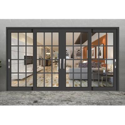 Customized Modern Home Hotel Villa Interior Living Room Patio Sun Proof Aluminum Glass Sliding Door