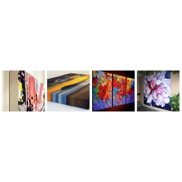 As belas artes imprimem meios solventes de Eco do Inkjet branco do algodão, rolo imprimível de superfície altamente lustroso da lona do algodão 360gsm