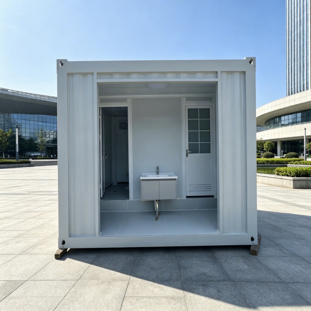 Ready to Use Prefab Mobile Restroom Large Internal Space Easy to Clean Surface
