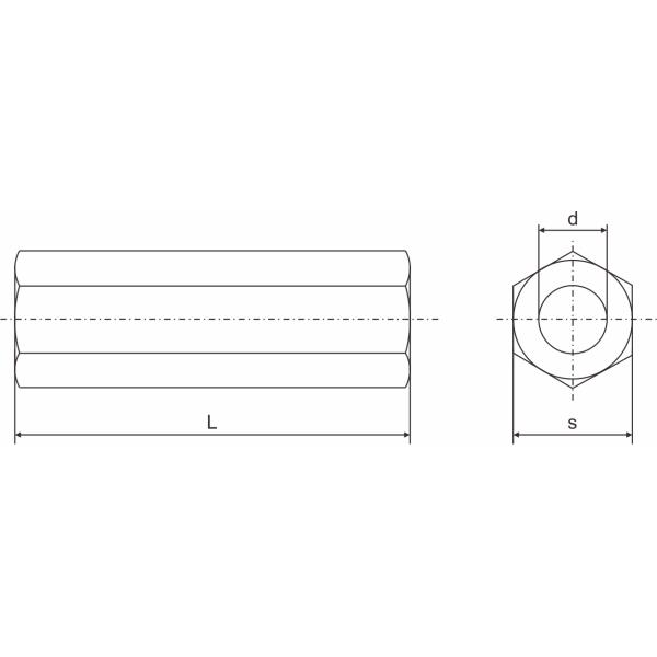 Гальванизированный соединитель продетый нитку наговором штанги нержавеющей стали стали углерода соединения M5 - M24