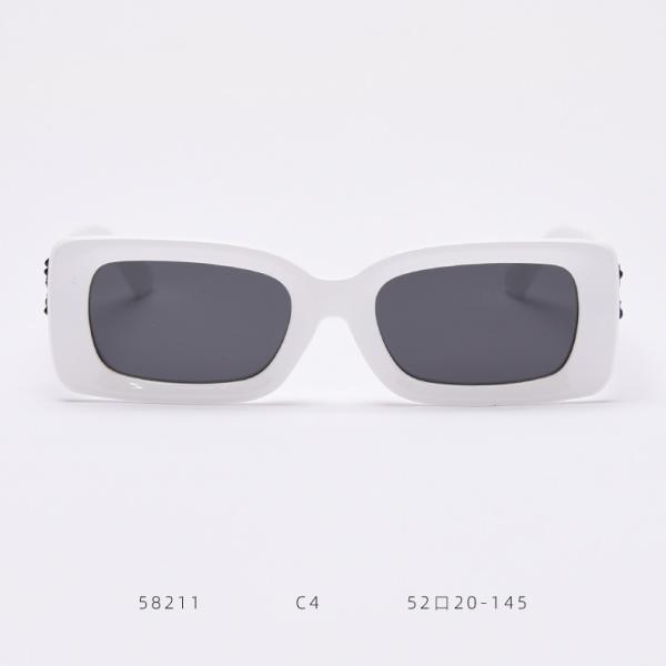 Colorful Lens Small 143MM Trendy Rectangle Frame Sunglasses BSCI TR90
