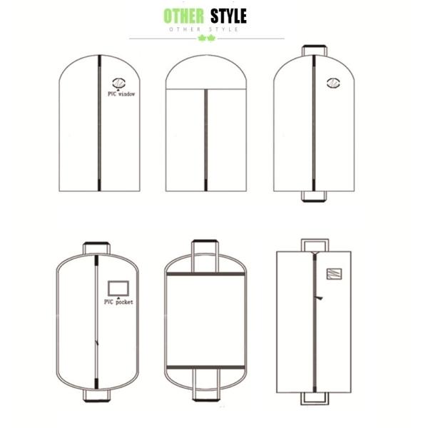 PP Non Woven Suit Zippered Garment Bags With Handles / Zip Closure Brown Color