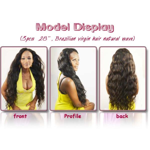 Natural Wave Remy Brazilian Virgin Human Hair Extensions 12'' - 32'' Black