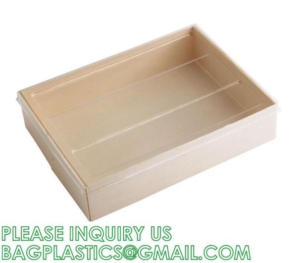 Bakery Boxes, Craft Paper Box, Disposable Paper Food Packaging Take Away Window Fruit Sushi Salad Paper Boxes With Logo