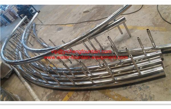 Stainless Steel Water Fountain Equipment Spray Ring Pipe Base Any Inchs