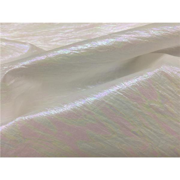 Coated Dream White Color Garment Leather Fabric For Down jacket , Wadded jacket