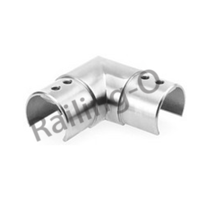 Slotted Round Tube 90° Corner Connector Φ42.4-48.3 with Mirror or Satin Finish for Railing Systems QL002