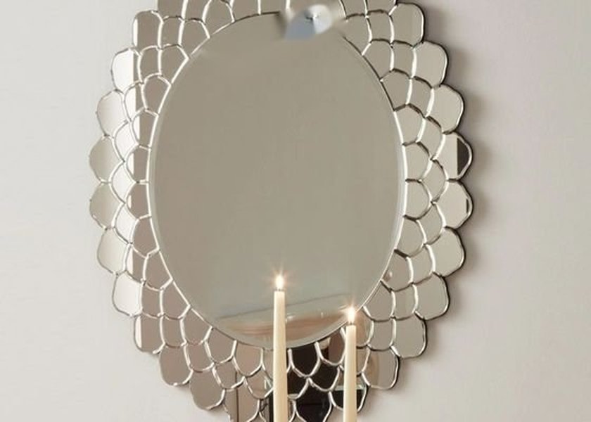 Wall Mounted Console Table with Silver Mirror Finish and Modern Design for Entryway