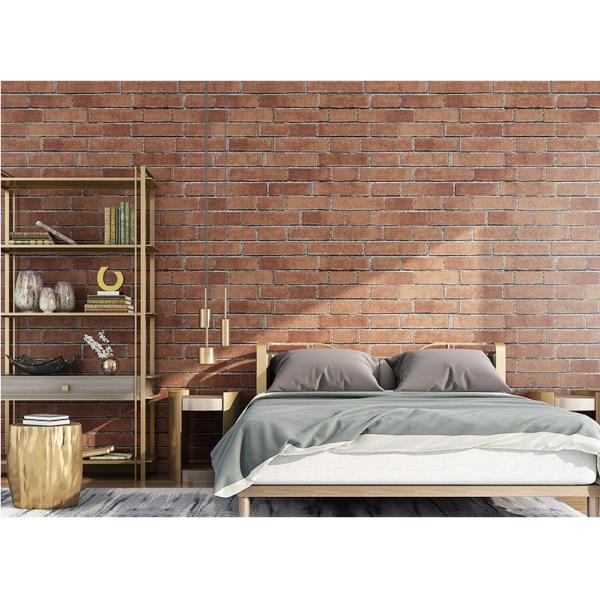 0.18mm-0.31mm espesor 3D Papel de pared de ladrillo de piedra 3D Papel de pared de ladrillo gris