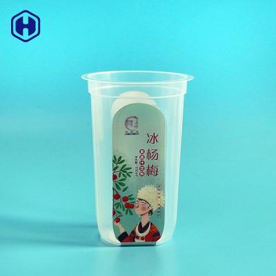 Empacotamento escuro plástico claro do suco da ameixa dos recipientes 380ML 12OZ do círculo IML