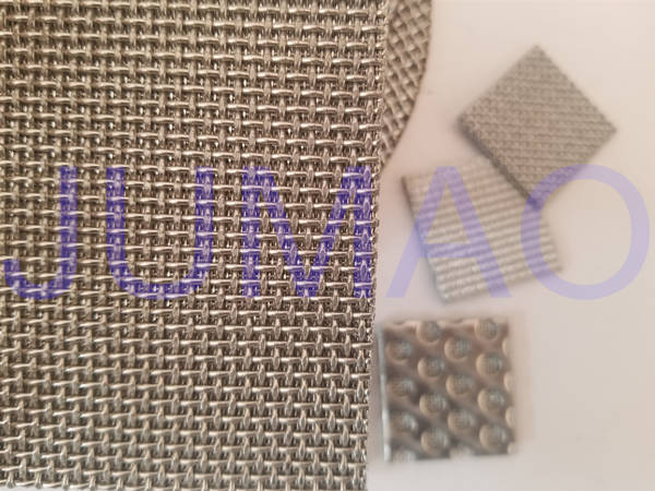 Square Plain Weave Stainless Steel Wire Mesh Sintered With Large Flow