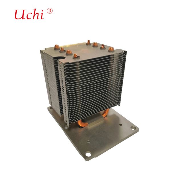 Aluminum Buckle Fin Heat Sink Stacked Active CPU Cooler for Server Optical