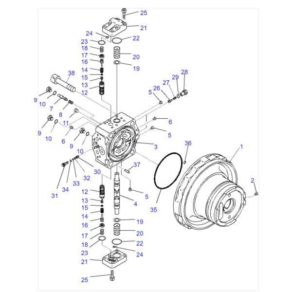 708-8H-31310 206-27-00422 Komatsu Gearbox Fit PC300-7 PC350-8 PC220 PC240