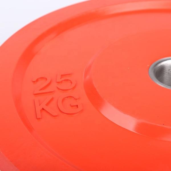 Cross Fitness Black Exercise Free Weight Weightlifting Rubber Bumper Plate