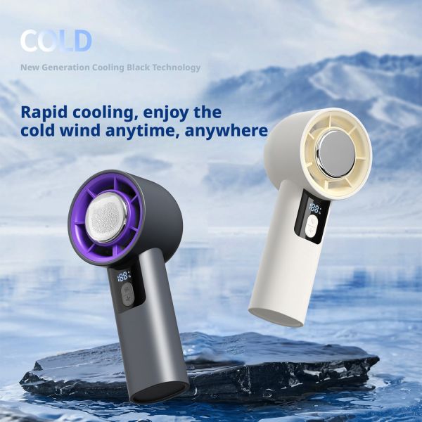 3000mAh Battery Mini Portable Handheld USB Fan Customized Silent Digital Display