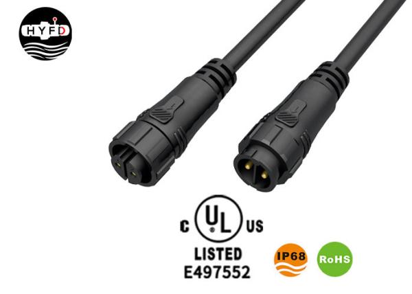 SK19 2 la borne 12MM M19 Ip68 imperméabilisent le cable connecteur de puissance