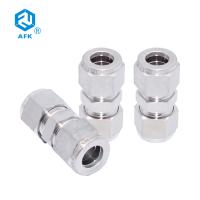 encaixes de tubulação retos forjados virola AFK do hexágono de 1/2” 3000PSI de aço inoxidável