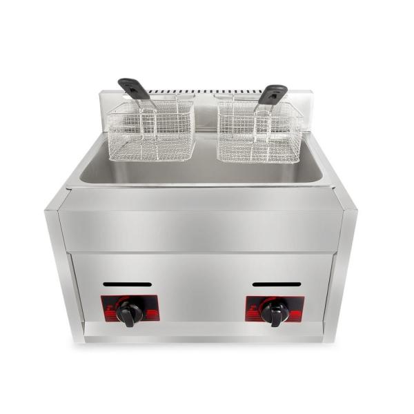 6L 6L Fritadora de aço inoxidável com 2 cestas de frango frito