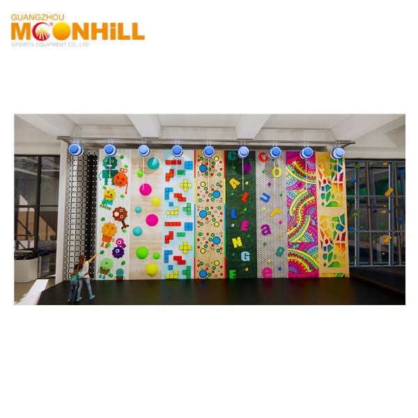 Kids Creative Indoor Climbing Wall Steel Frame ISO14001 For Playhouse