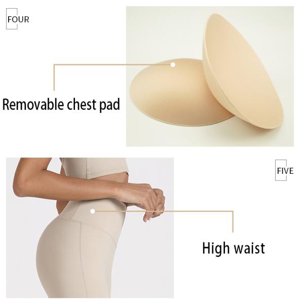 Quick Drying 2 Piece Yoga Outfit Moisture Wicking Nude Women'S Yoga Clothing Set