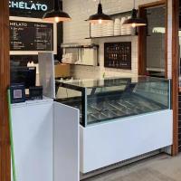 Display de sorvete de temperatura ultra baixa de tipo quadrado Freezer Gelato Cabinet