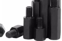 3/8 7/16 1/2 acier au carbone mâle et femelle Hex Head Standoff Finition noire