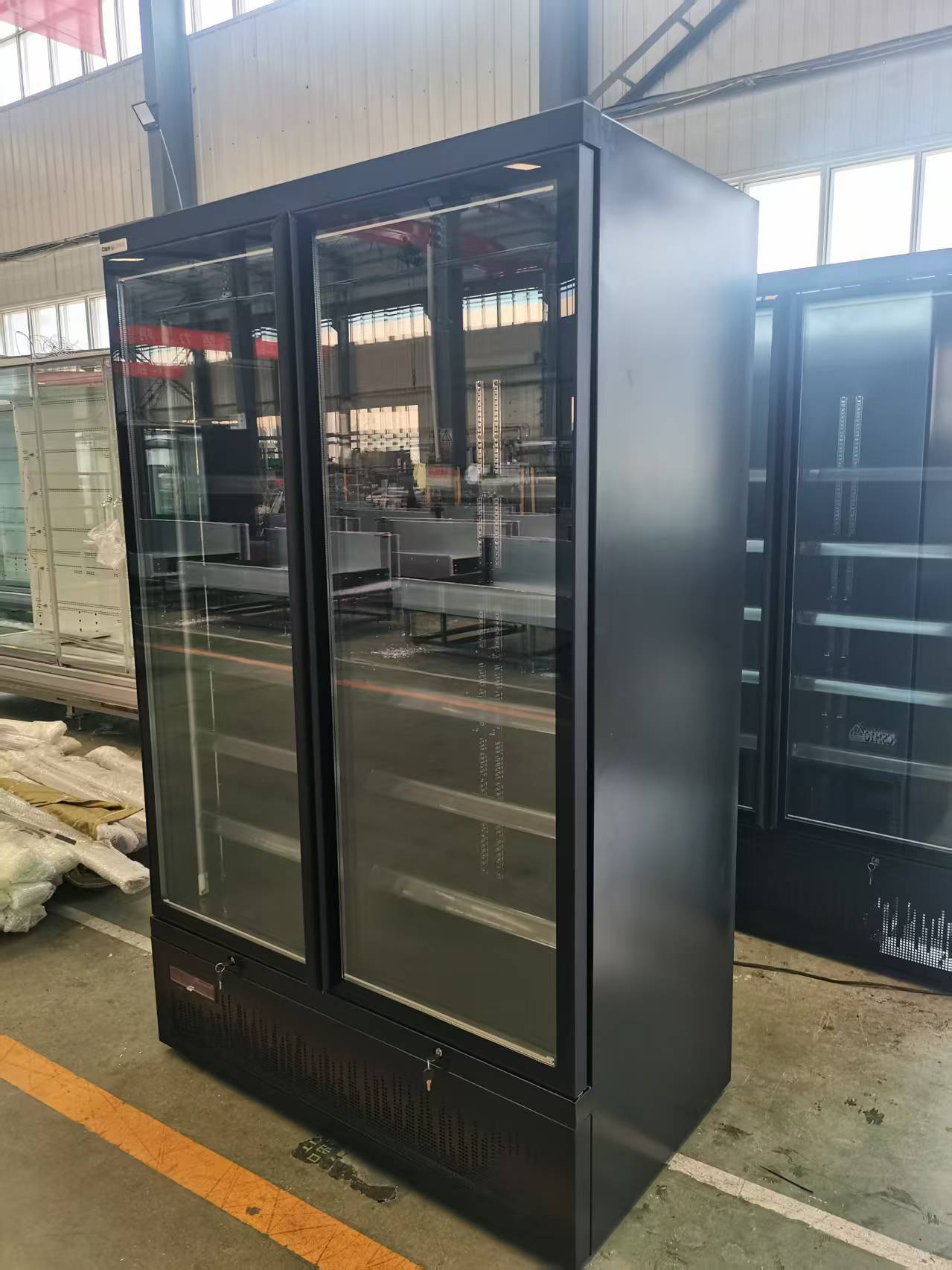 High-quality commercial glass door refrigerated & frozen cabinets for retail supermarkets