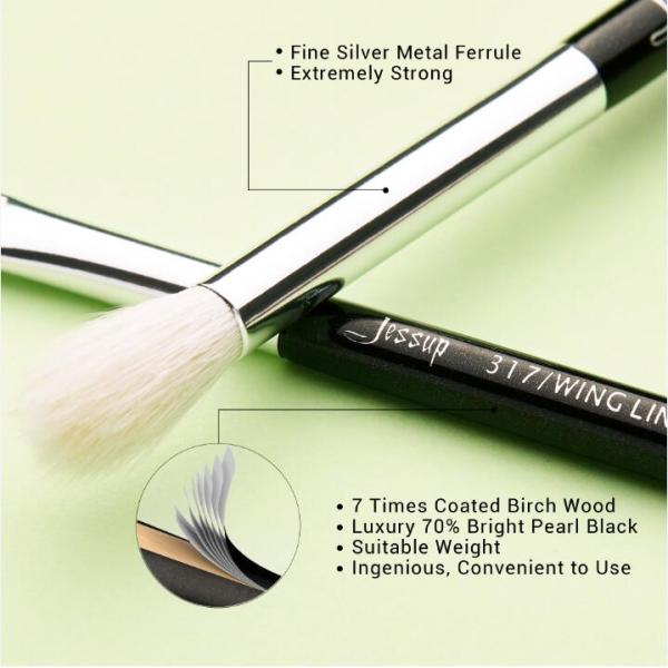 Jessup T177 Eye Makeup Brush Set traditional handmade For Travelling