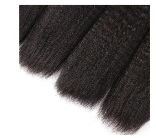 No Synthetic Kinky Straight Indian Remy Human Hair Extensions For Black Ladies