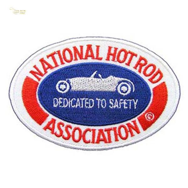Iron On Custom Embroidery Patch , Clothing Chenille Embroidered Letter Patches