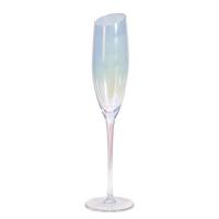 Cálice de casamento de vidro de champanhe de 45 cm com flauta